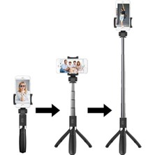 Kablosuz Uzaktan Kumandalı Selfie Çubuğu Monopod Tripod Bluetooth