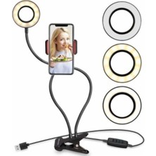 Telefon Tutuculu LED Masa Lambası, Youtuber ve Stüdyo Işığı
