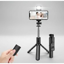 Katlanabilir Uzaktan Kumandalı Işıklı Masa Üstü Selfie Tripodu