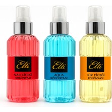 Aqua,nar Çiçeği,kır Çiçeği 3'lü Kolonya Seti 150 ml Sprey