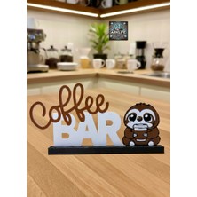 ARKlife 3D Electronic Dekoratif Coffee Bar Standı - Mutfak ve Kahve Köşesi Aksesuarı Sevimli Tembel Hayvan Figürlü