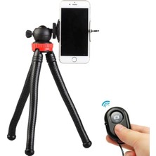 Esnek 30CM Ahtapot Tripod Telefon Tutucu + Bluetooth Kumanda