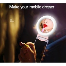 3 Kademeli 36 LED Selfie Işık Telefon İçin Sabitleyici Siyah Ahşap Materyal ile Hafif ve Taşınabilir