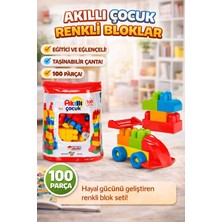 Trust Store Akıllı Çocuk Renkli Bloklar 100 Parça Eğitici Eğlenceli ve Taşınabilir Yapı Seti
