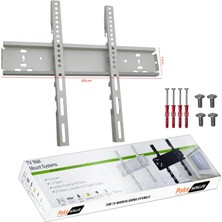 Poke Sabit LCD Askı Aparatı 37'' 42'' 94-106CM Kolay Kurulum Beyaz Metal Montaj Tipi