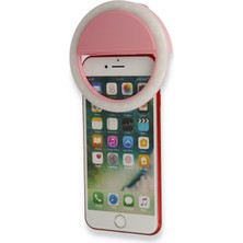 Youtuber LED Selfie Işıklı Telefon Tutucu, 3 Kademeli, USB Ring Light