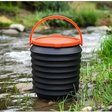 Kamptek Kamp Teknolojisi Akordiyon Katlanır Kova Kapaklı - Araç Yıkama, Kamp, Balıkçı Bahçe Kovası