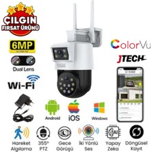 Jtech X-102 3mp+3mp 6mp Wi-Fi 2 Kameralı 1 Ptz Akıllı Kamera
