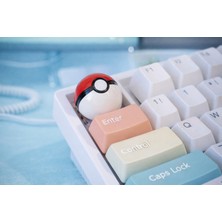 Otscraft Studio Poké Ball Tasarımlı Mekanik Klavye Uyumlu Keycap Eğlenceli Klavye Tuşu
