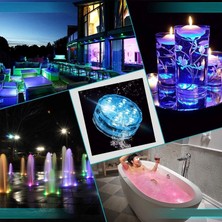 Oktay Sesal Rgb Havuz Işığı LED Işıklı Bardak Altlığı Rgb Submersible LED Light IP68 Remote Control Su Geçirmez
