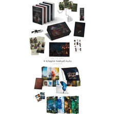 Pukka Yayınları Kazazede 4lü Set Askeri Künye Kutulu Ciltli ve Gökçen Serisi 4 Kitap Yan Boyalı Kutulu