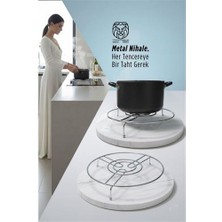 Modacar Juliette Serisi Krom Metal Nihale - 19 cm Isıya Dayanıklı Lüks Tencere Altlığı