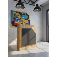 Online Fırsat Mutlu Ol Mutlu Kal Resital Ledli Karşılama Bankosu G-90 cm Ofis Kasa Resepsiyon Masası BANKO-002-6-4