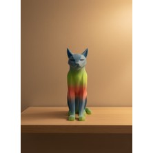 Rory Açık Rainbow Kedi Biblo Modern Salon ve Raf Dekoru