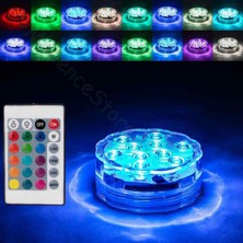 Kuzey Oyuncak 2 Adet Yüksek Kalite Rgb Havuz Işığı LED Işıklı Bardak Altlığı Su Geçirmez Rgb LED Light Submersible