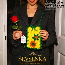 Sevsenka Aynı Gün Teslimat(Hediye Paketi ve Not Yazdırılabilir) 14 Şubat Sevgililer Günü Hediyesi “ilmek Ilmek Aşığım Sana” Mini Çanta