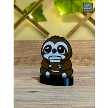 ARKlife 3D Electronic Dekoratif Kahve Köşesi Aksesuarı Sevimli Tembel Hayvan Figürlü 8cm