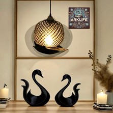 ARKlife 3D Electronic Minimalist 2li Şık Kuğu Seti 15-13CM Dekoratif Ev ve Ofis Süsü Biblo Obje