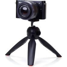 Sport Kamera ve Telefon Için Siyah Tripod ve Selfie Stick Seti