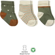 Bistyle 3'lü Penye Kız Soket Çorap BS10112 Nil