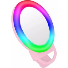 Rgb Renkli Şarjlı Aynalı Ring Light Selfie Işığı, Profesyonel Çekimler Için