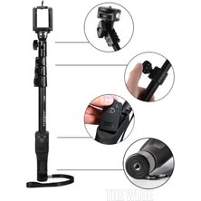 Uzunluk 125CM Bluetooth Kumandalı Profesyonel Selfie Çubuğu Monopod