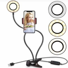 Akrobat Telefon Tutucu LED Masa Lambası Ring Light Youtuber Stüdyo Işığı