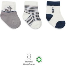 Bistyle 3'lü Penye Soket Çorap BS10109 Gri