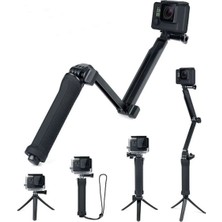 3’ü 1 Arada Katlanabilir Selfie Stick Tripod Kamera Tutacağı ve Uzatılabilir Kol