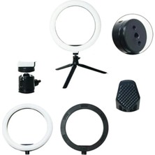 Yüksek Kaliteli 10” Masaüstü Tripodlu Youtuber ve Makyaj Işığı