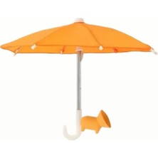 Turuncu Güneş Engelleyici Uv Koruma Telefon Şemsiyesi Vantuzlu