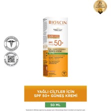 Bioxcin Sun Care Yağlı Ciltler Için 50 ml 50 Faktör Güneş Kremi - Dezenfektan Hediyeli (%72 Alkol)