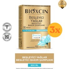 Bioxcin Besleyici Yağlar Kuru ve Yıpranmış Saçlar Için 300 ml Şampuan - 3 Adet (900 Ml) - Dezenfektan Hediyeli (%72 Alkol)