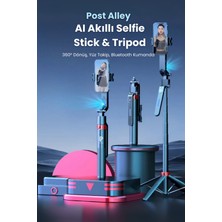 360° Yüz Takipli Akıllı Selfie Stick ve Tripod, Pratik ve Şık Tasarım