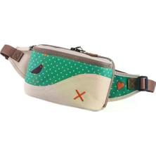 Pisikopat Sanatsal  Karga Desenli Canvas Göğüs & Bel Çantası