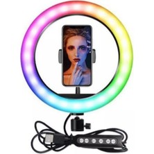 10 Inç Rgb LED Selfie Işığı Tripod, Kumandalı, Youtuber Ring Light