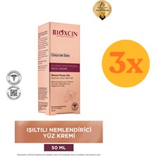 Bioxcin Gold On Skin Işıltılı Nemlendirici Yüz Kremi 50 ml - 3 Adet (150 Ml) - Dezenfektan Hediyeli (%72 Alkol)