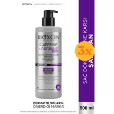 Bioxcin Caffeine & Arginine Şampuan 500 ml - 3 Adet (1500 Ml) - Dezenfektan Hediyeli (%72 Alkol)