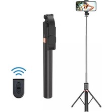 1,7m Uzaktan Kumandalı Tripod Pro Selfie Çubuğu, 360° Döndürme