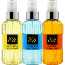 Eti Limon,ice Fresh, Amber Kolonyaları 3'lü Set 150 ml Spreyli