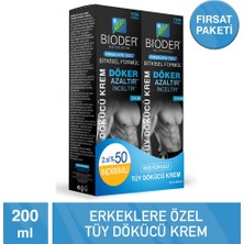 Bioder Tüy Dökücü Krem Bio-Epilation Erkekler Için 100 ml 2 Adet - Dezenfektan Hediyeli (%72 Alkol)