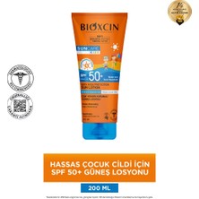 Bioxcin 200 ml 50 Faktör Çocuk Güneş Losyonu - Dezenfektan Hediyeli (%72 Alkol)