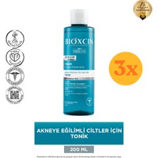 Bioxcin Acnium 200 ml Tonik - 3 Adet (600 Ml) - Dezenfektan Hediyeli (%72 Alkol)