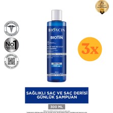 Bioxcin Biotin Şampuan 300 ml - 3 Adet (900 Ml) - Dezenfektan Hediyeli (%72 Alkol)