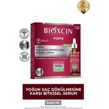Bioxcin Forte Yoğun Saç Dökülmesine Karşı Bitkisel Serum 3X50 ml - Dezenfektan Hediyeli (%72 Alkol)