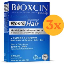 Bioxcin Men's Hair 30 Tablet - 3 Adet (90 Tablet) - Dezenfektan Hediyeli (%72 Alkol)