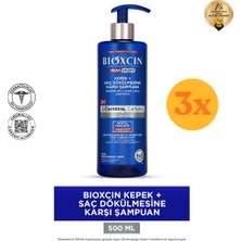 Bioxcin Men+ Sport 500 ml Saç Dökülmesine Karşı Kepek Şampuanı - 3 Adet (1500 Ml) - Dezenfektan Hediyeli (%72 Alkol)