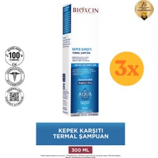 Bioxcin Aqua Thermal 300 ml Kepek Şampuanı - 3 Adet (900 Ml) - Dezenfektan Hediyeli (%72 Alkol)