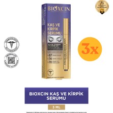 Bioxcin Kolajen ve Hyaluronik Asit Içerikli Kaş ve Kirpik Serumu 3 ml - 3 Adet (9 Ml) - Dezenfektan Hediyeli (%72 Alkol)