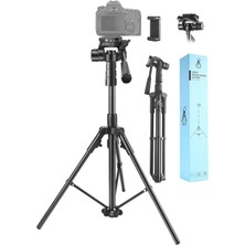 Ultra Profesyonel 3 Yollu Alüminyum Tripod 1,9m Ring Light Kamera Selfie